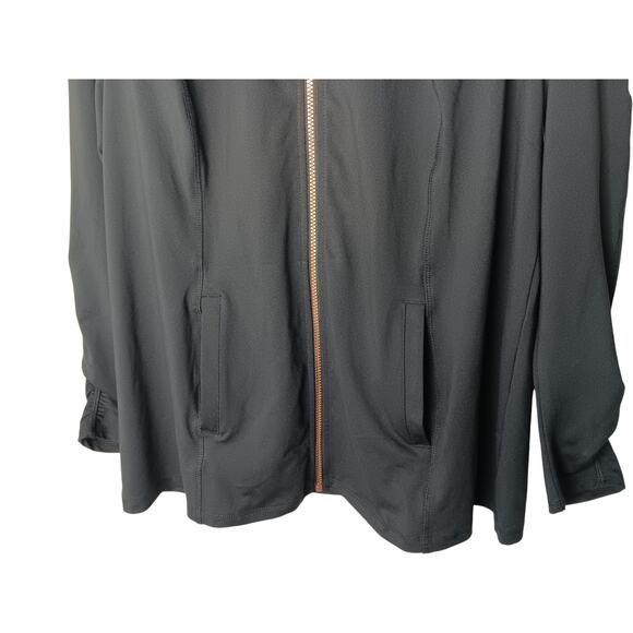New LIVI Active Black Full Zip Jacket Plus 14/16 NWT Wicking Quick Dry Pockets - Picture 4 of 15